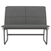 Bankje 100x75x76 cm kunstleer grijs