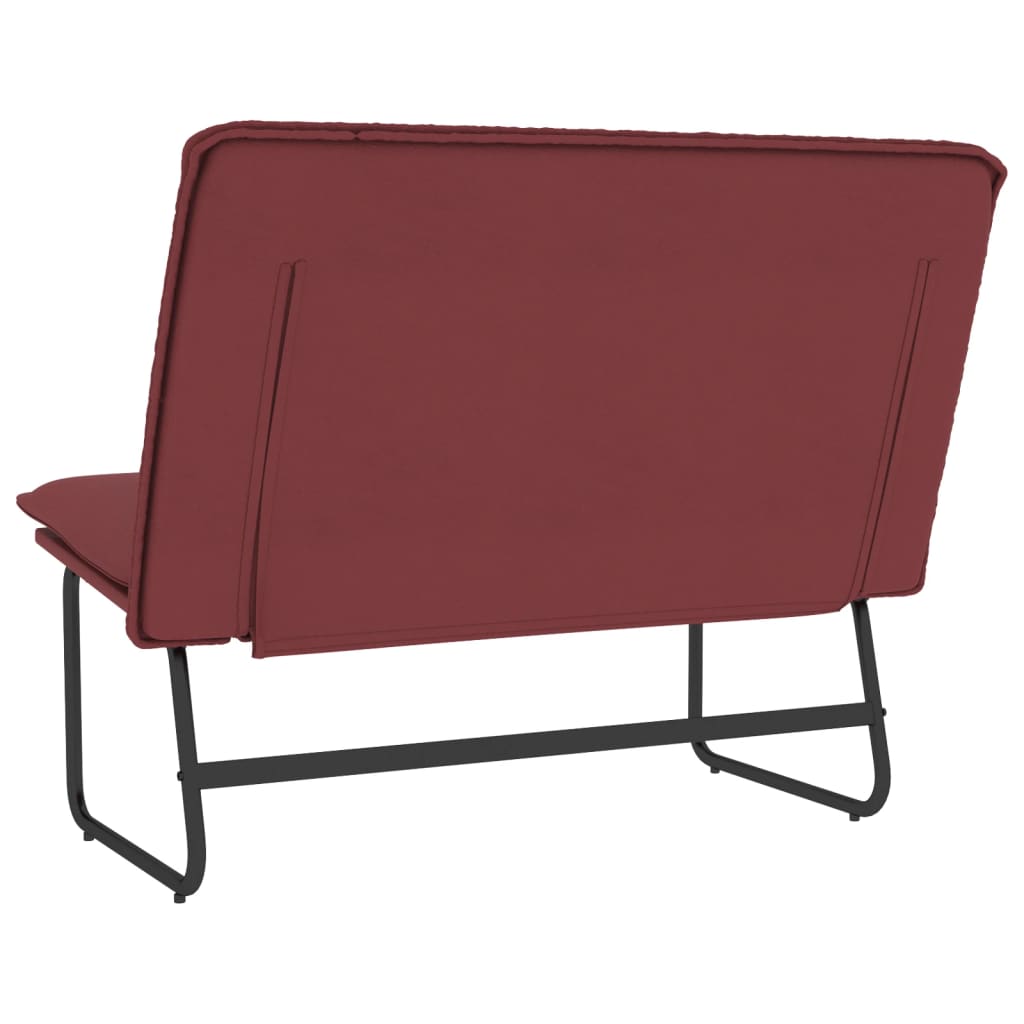 Bankje 100x75x76 cm kunstleer wijnrood