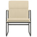 Loungestoel 55x64x80 cm stof crèmekleurig