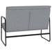 Bankje 100x64x80 cm stof lichtgrijs