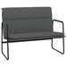 Bankje 100x64x80 cm stof donkergrijs