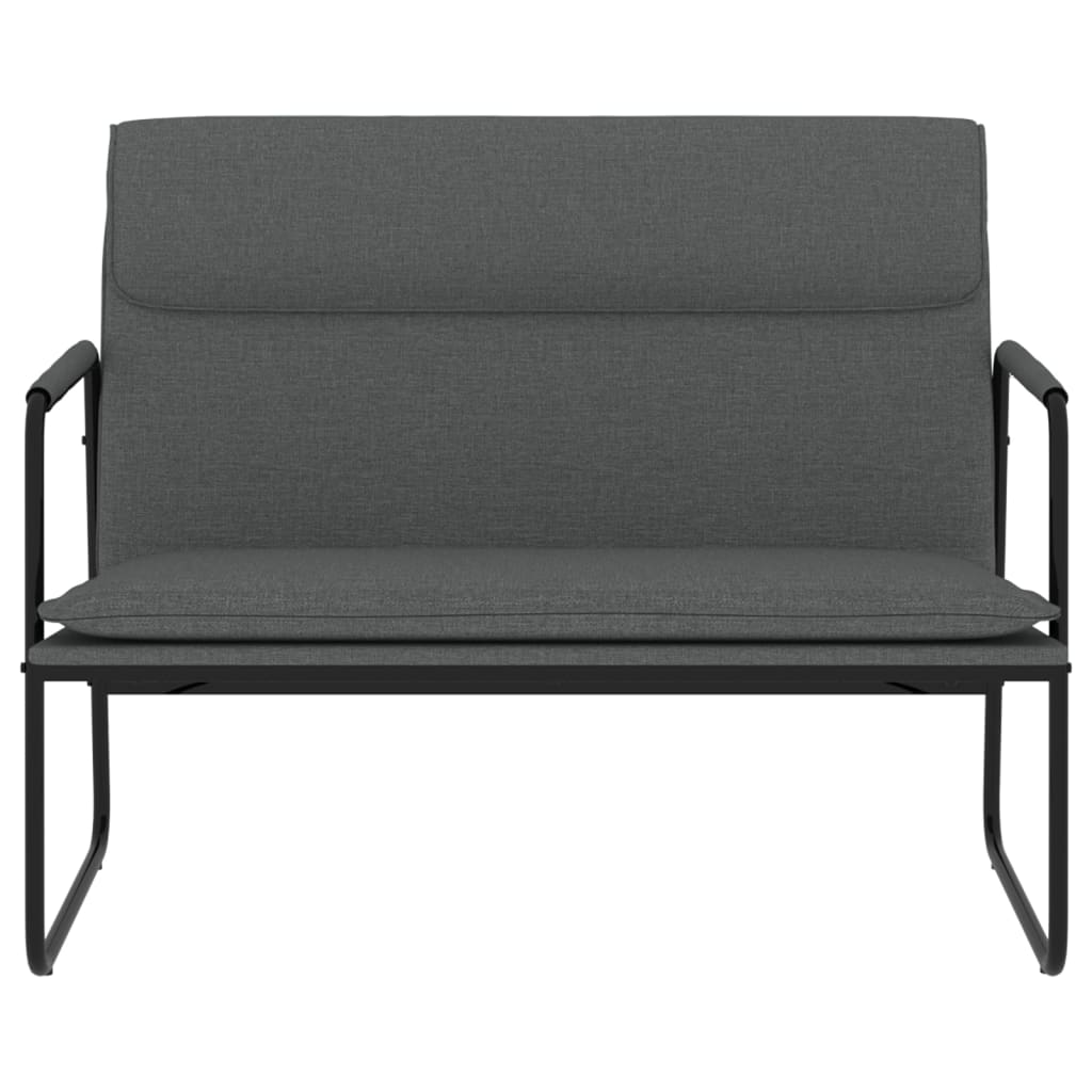 Bankje 100x64x80 cm stof donkergrijs