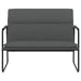 Bankje 100x64x80 cm stof donkergrijs