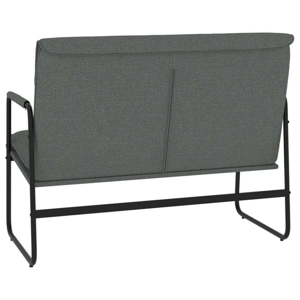 Bankje 100x64x80 cm stof donkergrijs