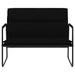 Bankje 100x64x80 cm stof zwart