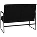Bankje 100x64x80 cm stof zwart