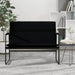 Bankje 100x64x80 cm stof zwart