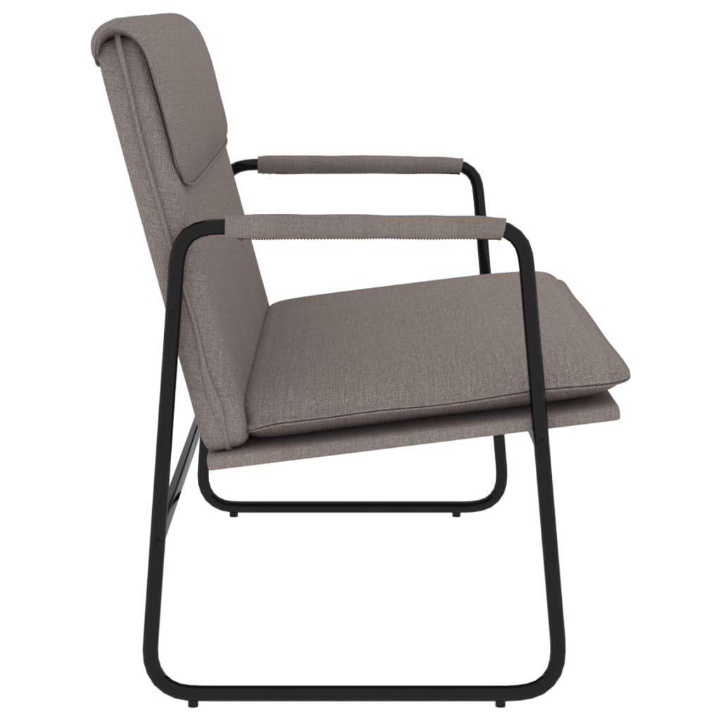 Bankje 100x64x80 cm stof taupe