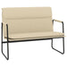 Bankje 100x64x80 cm stof crèmekleurig