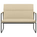 Bankje 100x64x80 cm stof crèmekleurig