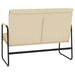 Bankje 100x64x80 cm stof crèmekleurig