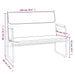 Bankje 100x64x80 cm stof crèmekleurig