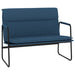 Bankje 100x64x80 cm stof blauw