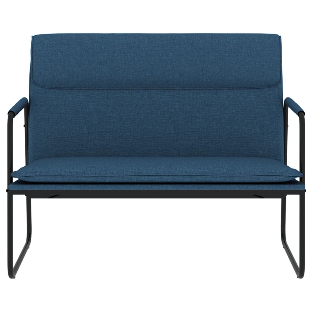 Bankje 100x64x80 cm stof blauw