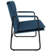 Bankje 100x64x80 cm stof blauw
