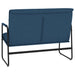 Bankje 100x64x80 cm stof blauw