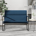 Bankje 100x64x80 cm stof blauw