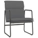 Loungestoel 55x64x80 cm kunstleer grijs