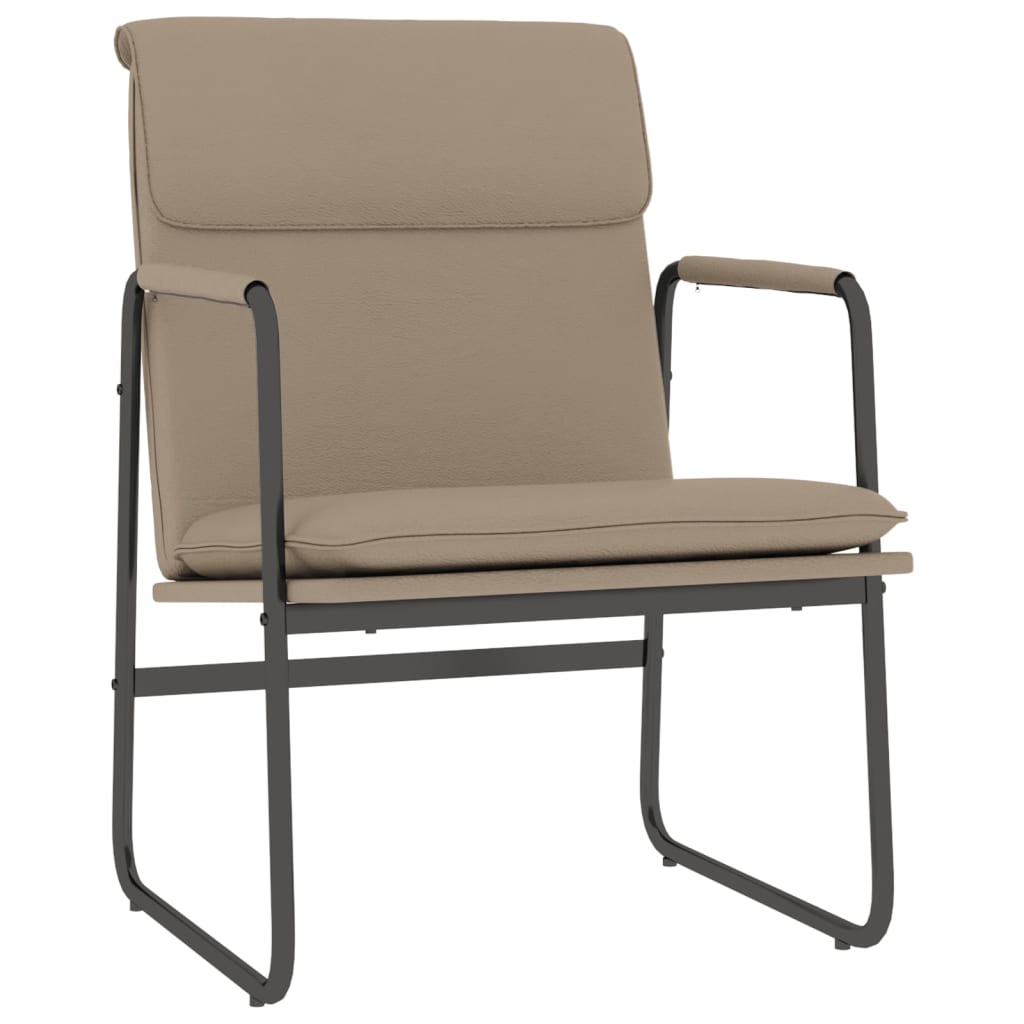 Loungestoel 55x64x80 cm kunstleer cappuccinokleurig