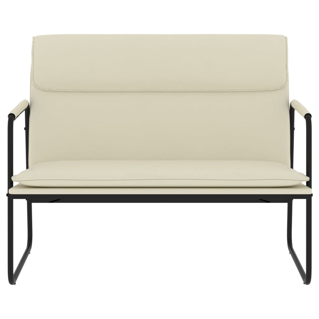 Bankje 100x64x80 cm kunstleer crèmekleurig