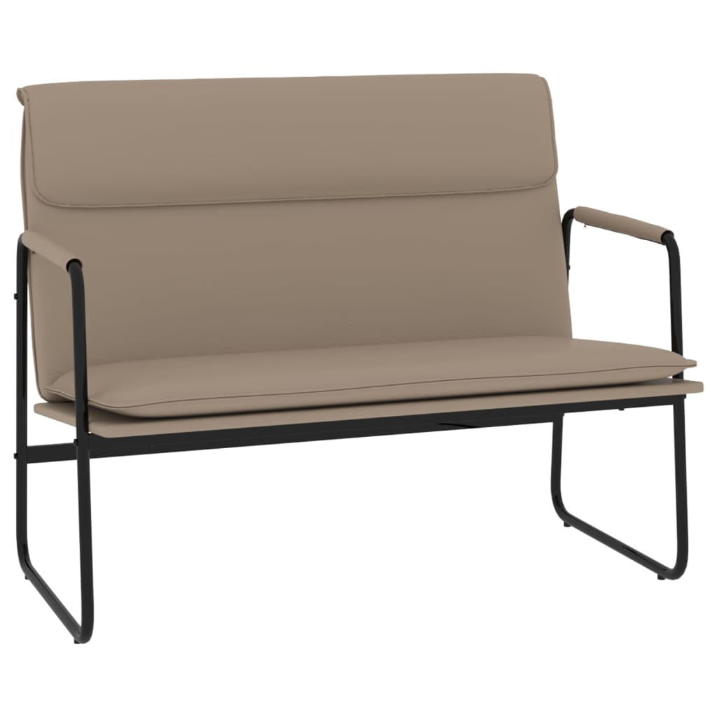 Bankje 100x64x80 cm kunstleer cappuccinokleurig