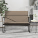 Bankje 100x64x80 cm kunstleer cappuccinokleurig