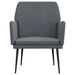 Fauteuil 62x79x79 cm fluweel donkergrijs
