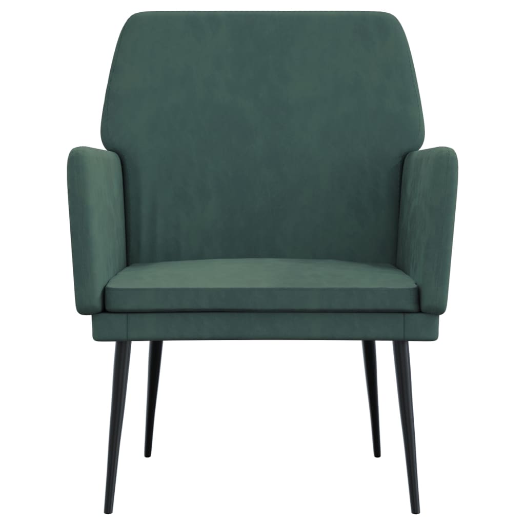 Fauteuil 62x79x79 cm fluweel donkergroen