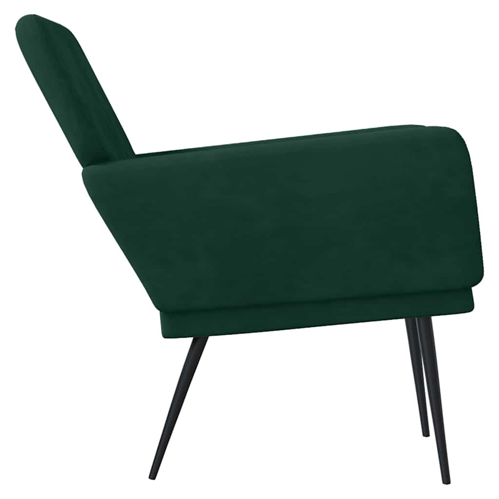 Fauteuil 62x79x79 cm fluweel donkergroen