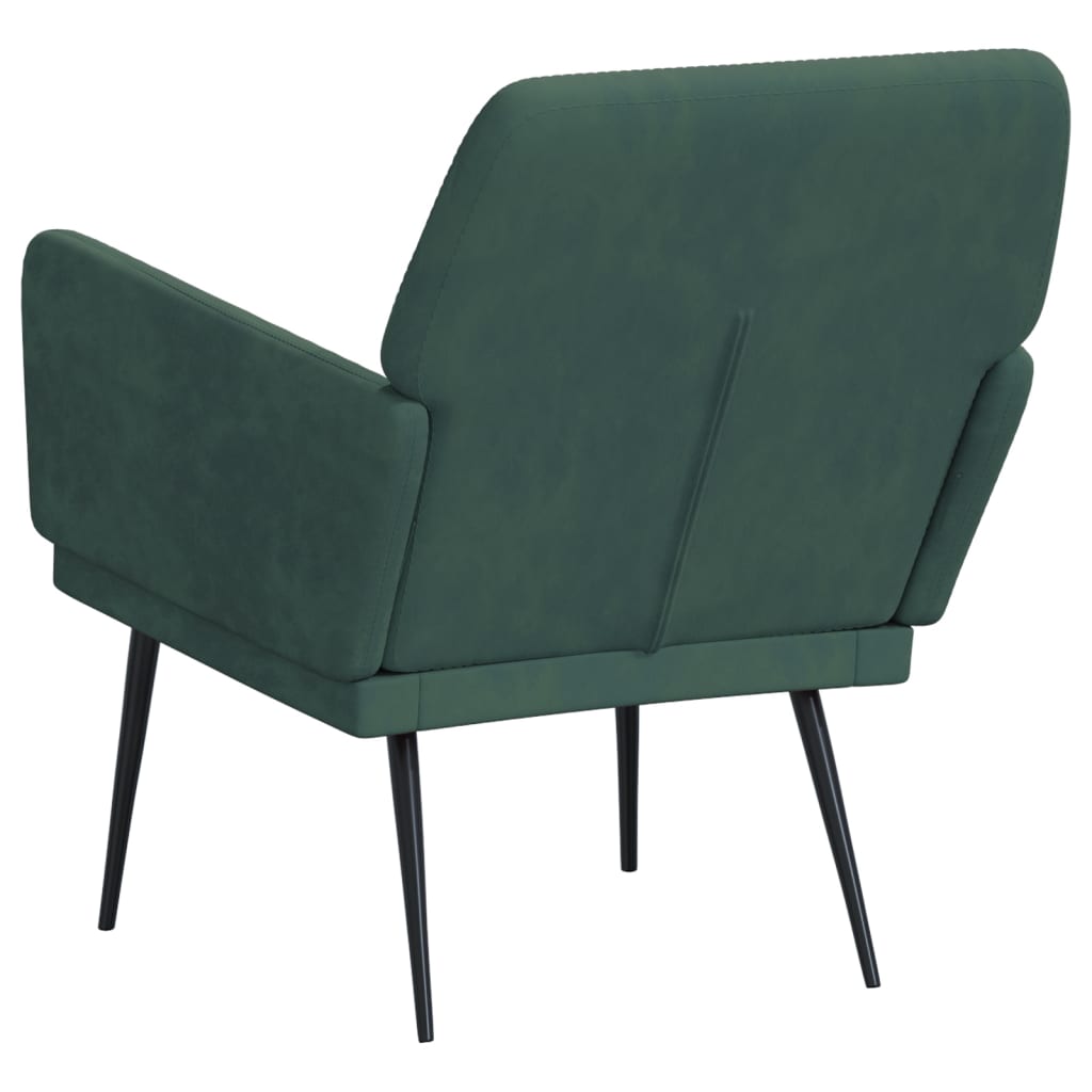Fauteuil 62x79x79 cm fluweel donkergroen