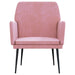 Fauteuil 62x79x79 cm fluweel roze