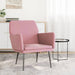 Fauteuil 62x79x79 cm fluweel roze