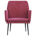 Fauteuil 62x79x79 cm fluweel wijnrood