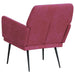 Fauteuil 62x79x79 cm fluweel wijnrood