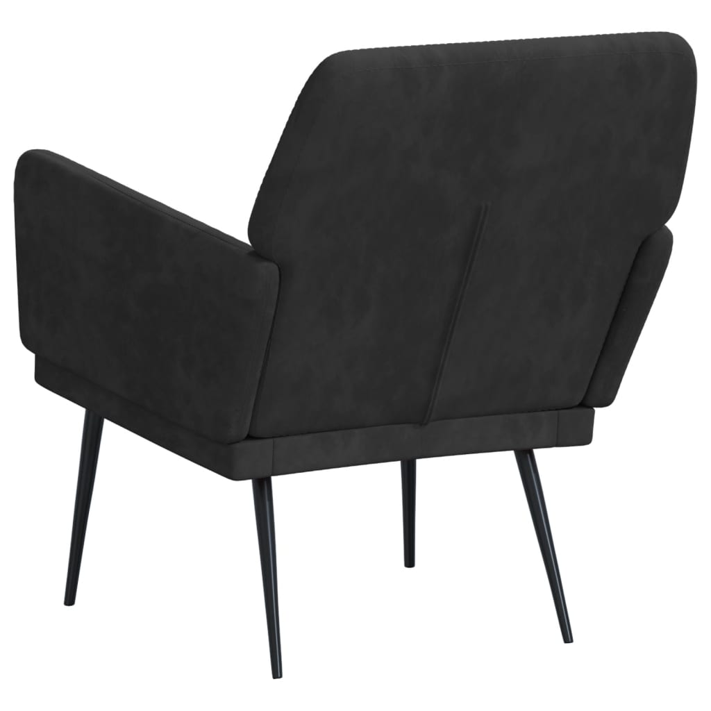 Fauteuil 62x79x79 cm fluweel zwart