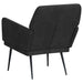 Fauteuil 62x79x79 cm fluweel zwart