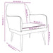 Fauteuil 62x79x79 cm fluweel zwart