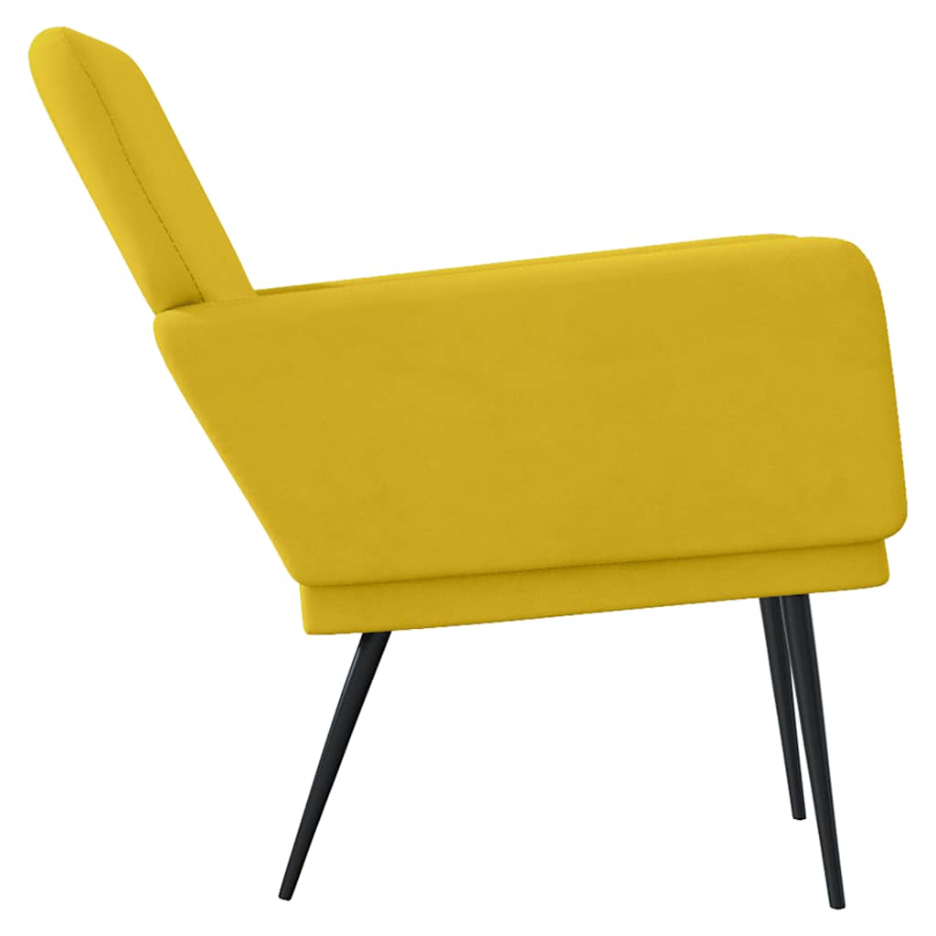 Fauteuil 62x79x79 cm fluweel geel