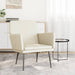Fauteuil 62x79x79 cm fluweel crèmekleurig