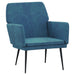 Fauteuil 62x79x79 cm fluweel blauw