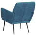 Fauteuil 62x79x79 cm fluweel blauw