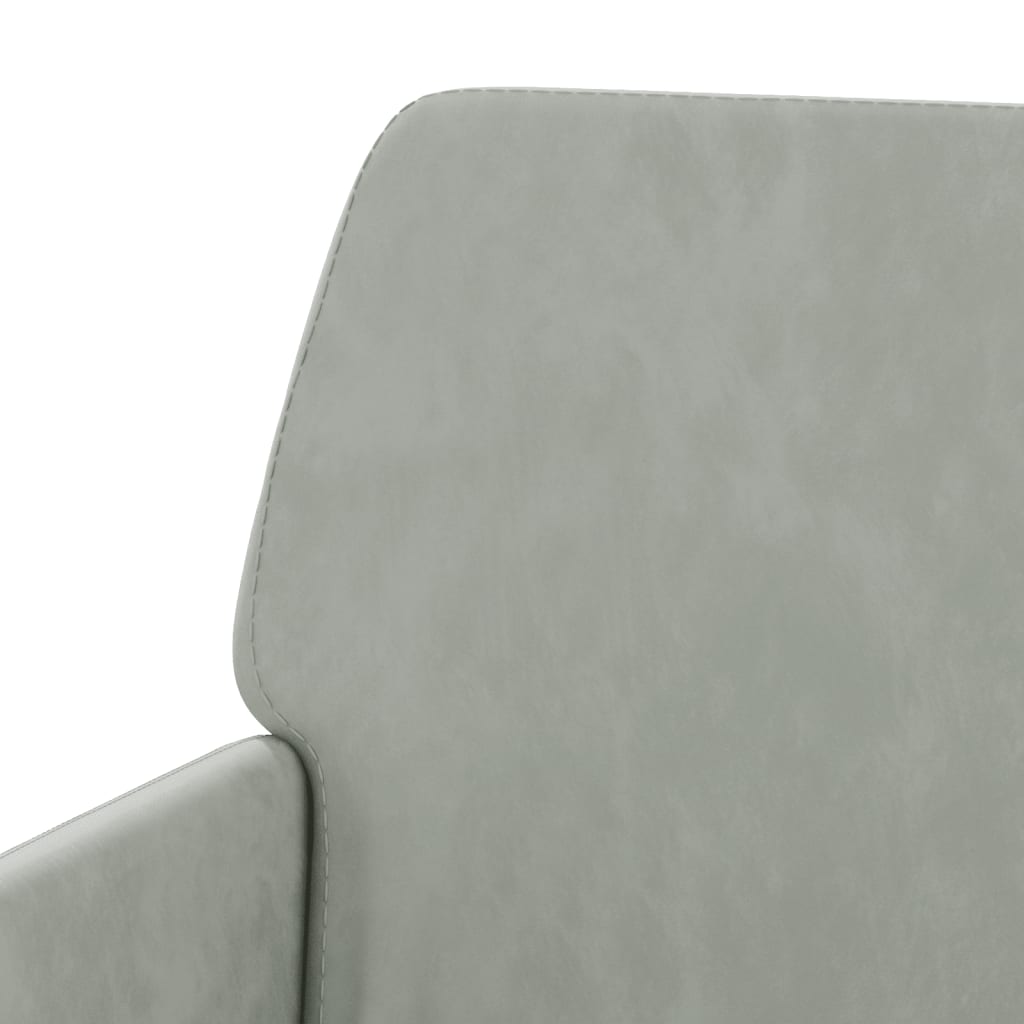 Bankje 108x79x79 cm fluweel lichtgrijs