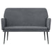 Bankje 108x79x79 cm fluweel donkergrijs