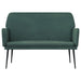 Bankje 108x79x79 cm fluweel donkergroen