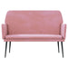 Bankje 108x79x79 cm fluweel roze