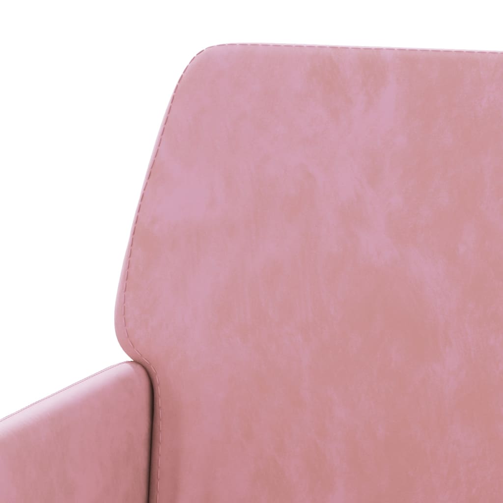 Bankje 108x79x79 cm fluweel roze
