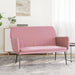 Bankje 108x79x79 cm fluweel roze