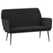 Bankje 108x79x79 cm fluweel zwart