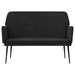Bankje 108x79x79 cm fluweel zwart