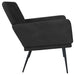 Bankje 108x79x79 cm fluweel zwart